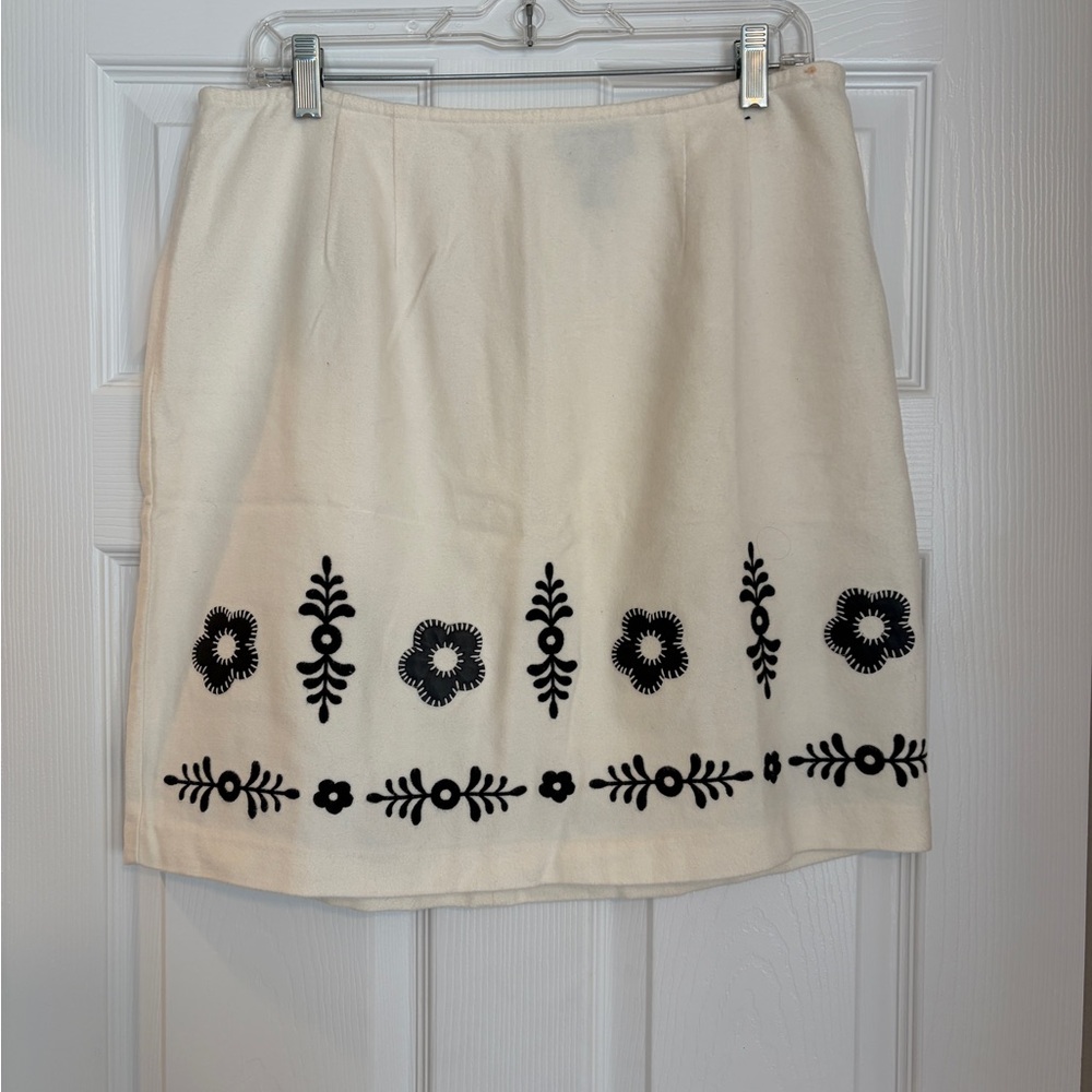 Vintage Venezia Jeans Clothing Co. Flannel Mini Skirt Size 14 Y2K Embroidered T9